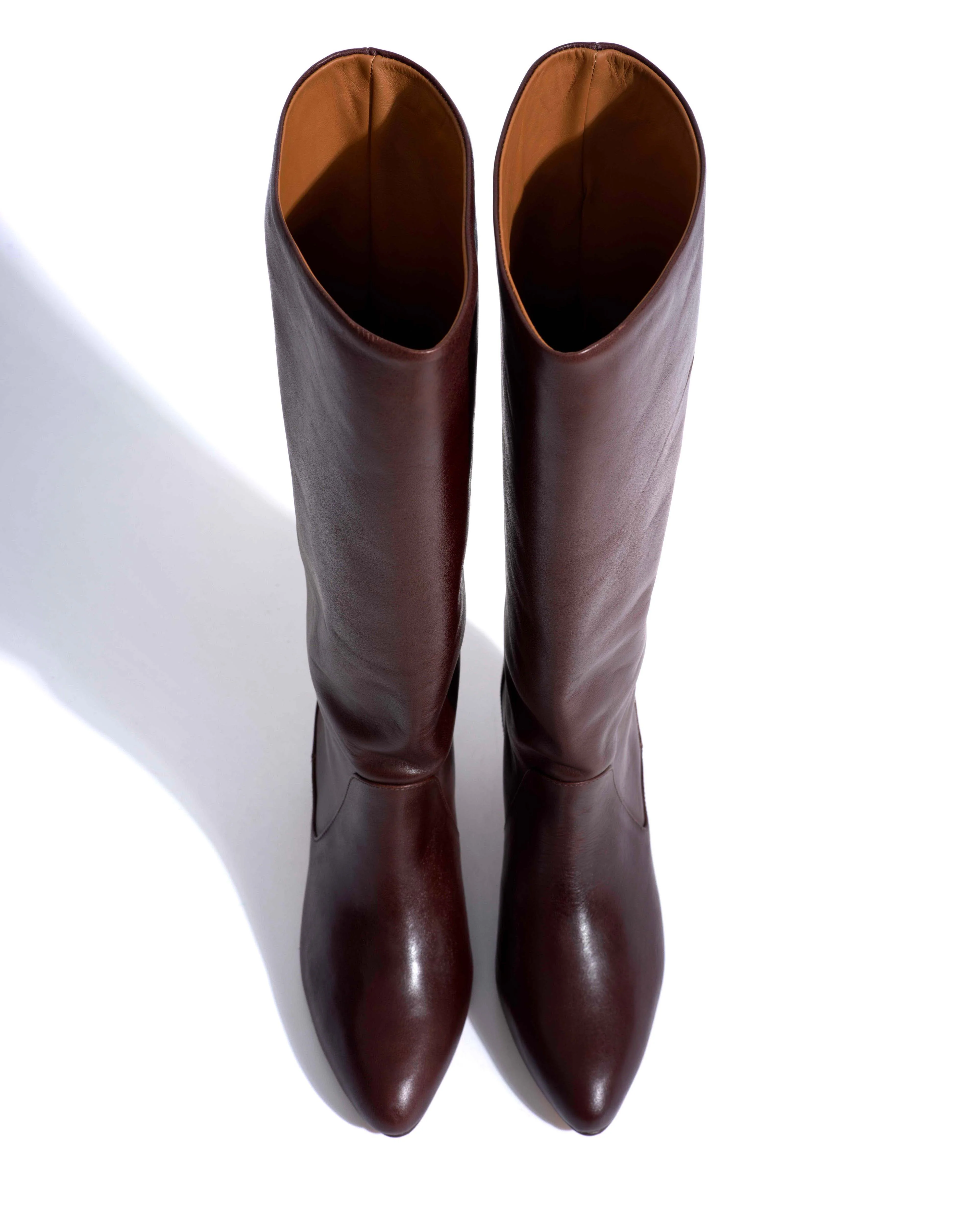Valle 50 stiletto Vegetal soft calf Coffee brown - Image 4