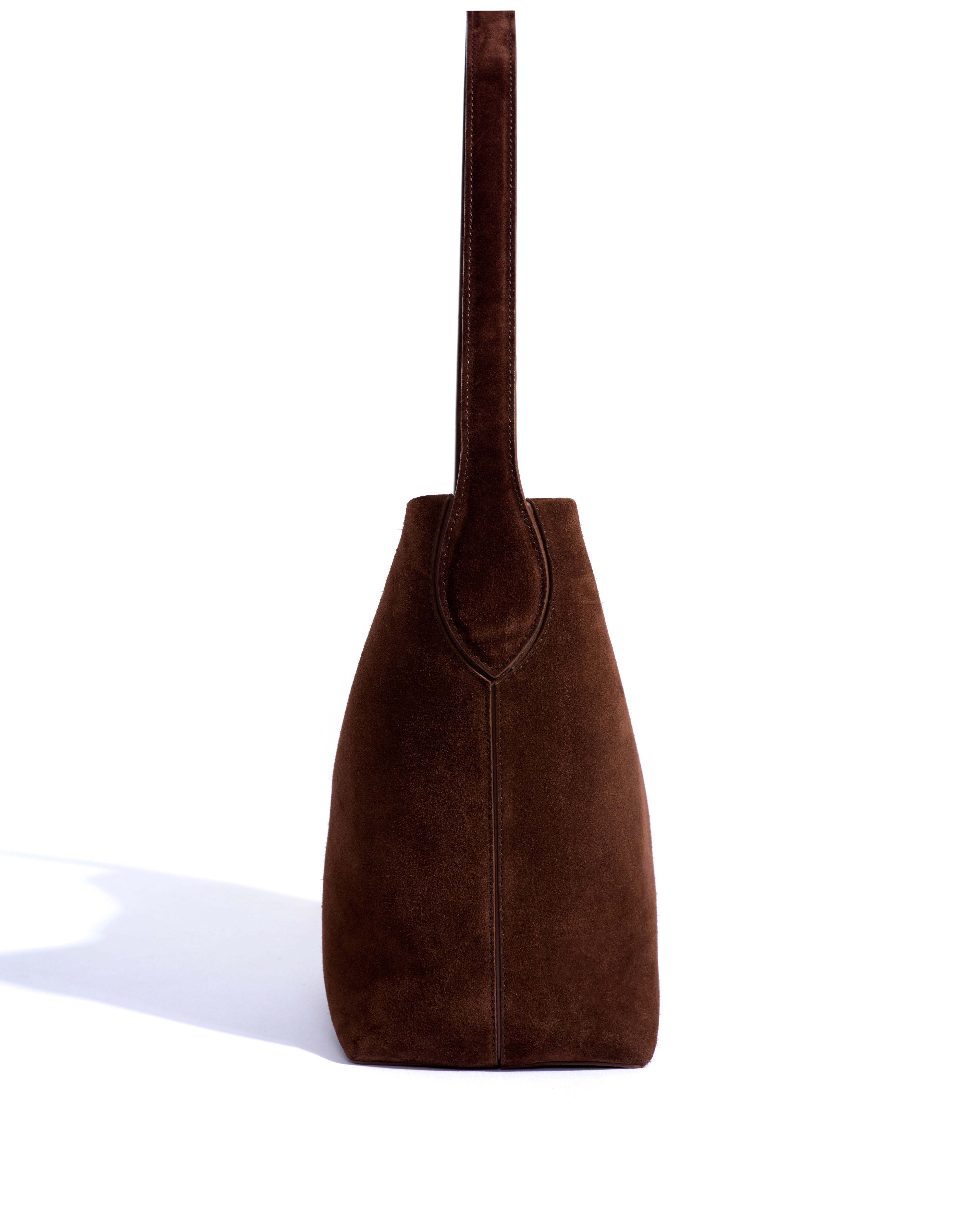 Versa petite bag Calf suede Chocolate - Image 3