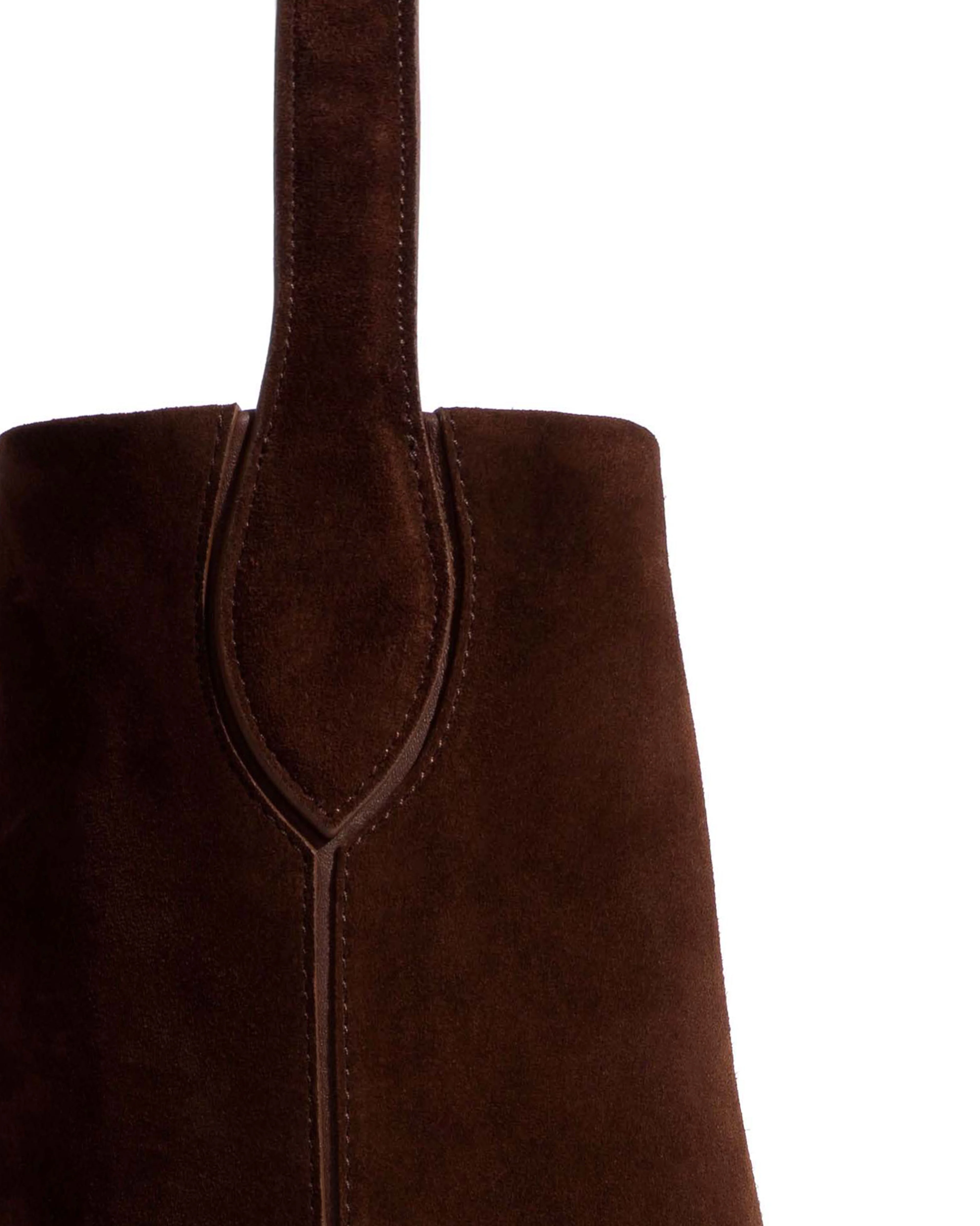 Versa slouchy everyday bag Calf suede Chocolate - Image 4