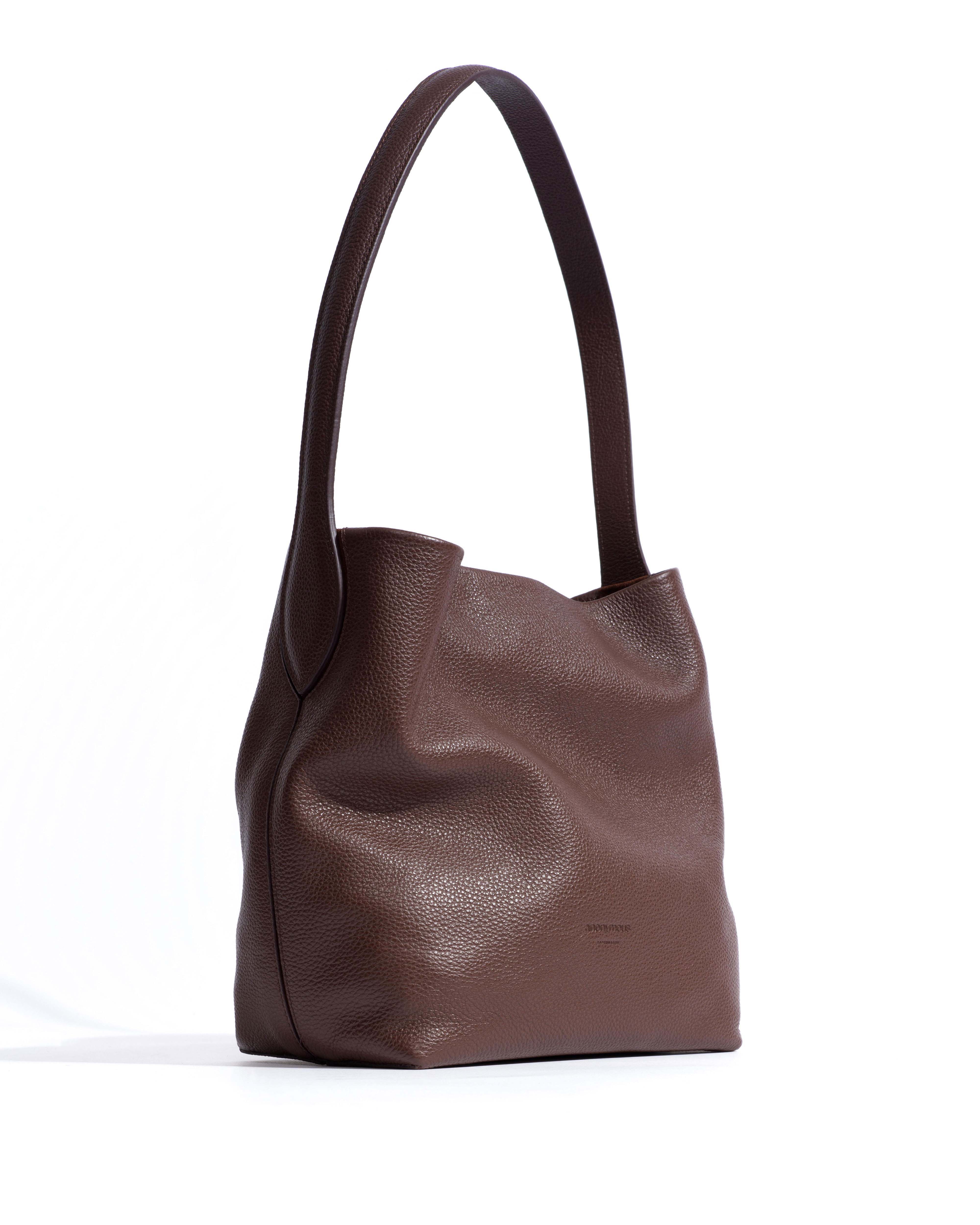Versa slouchy petite bag Pebbled soft calf Chocolate - Image 2