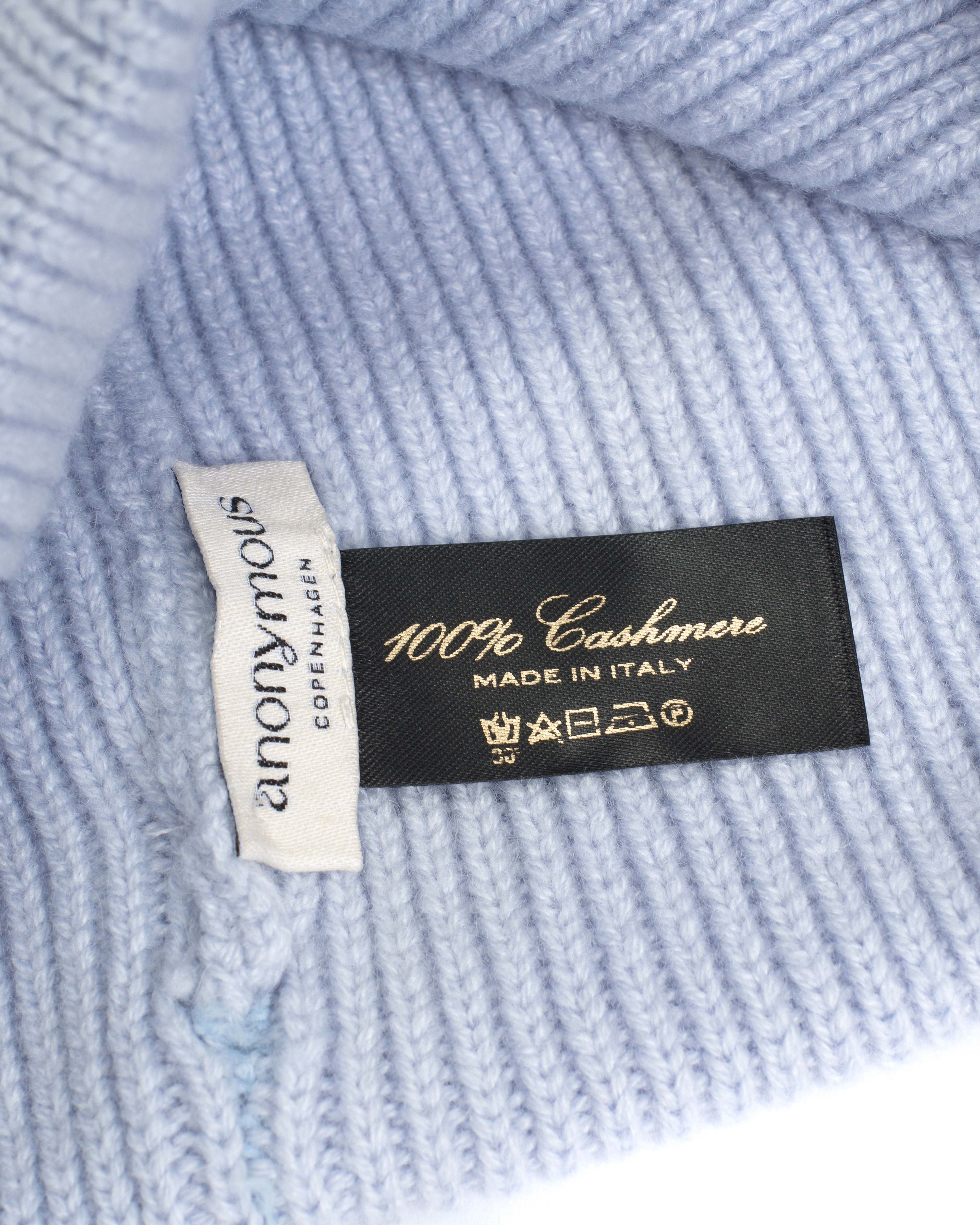 Vinni beanie 100% cashmere Sky - Image 4