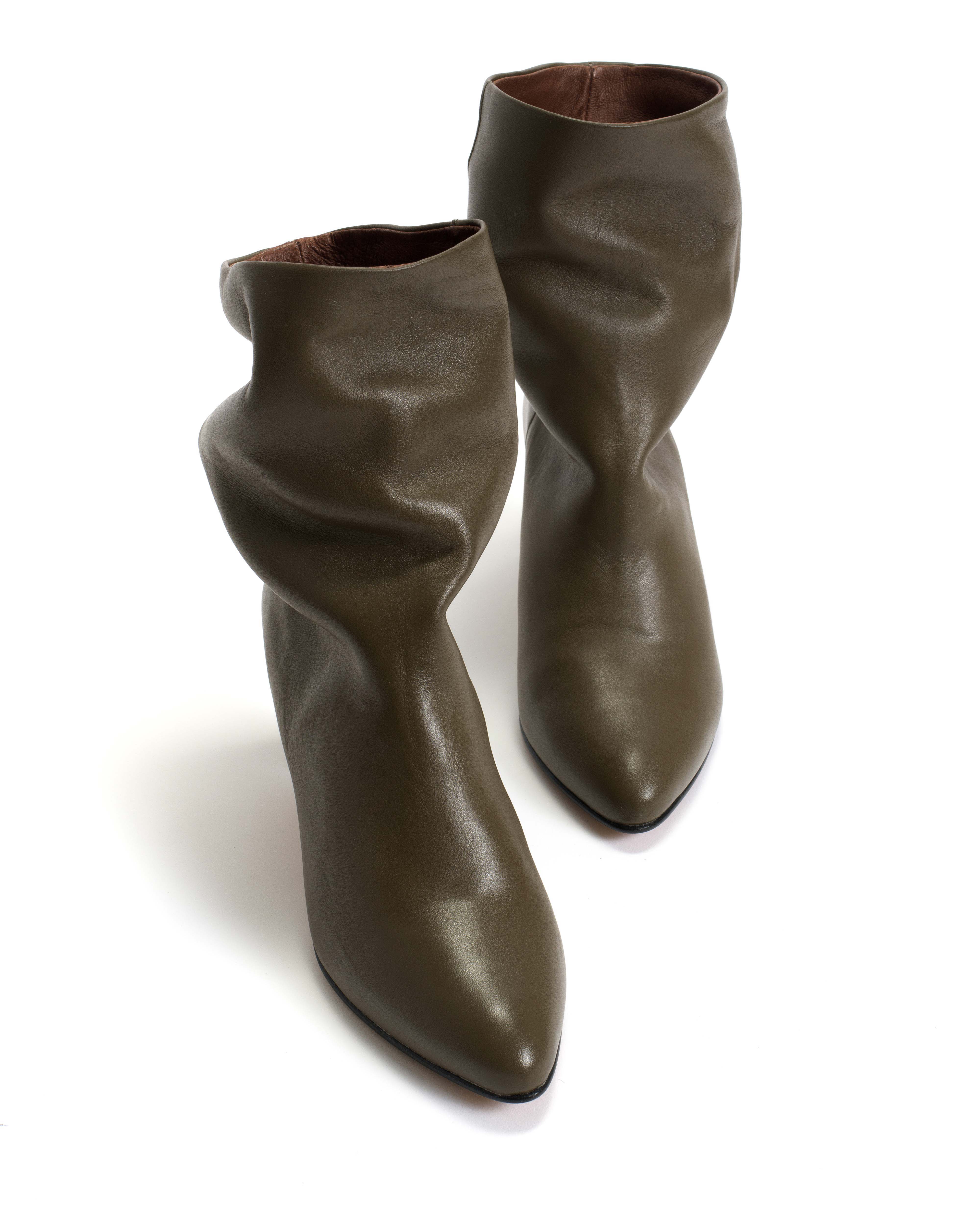Vully 50 stiletto Soft calf Olive green - Image 5