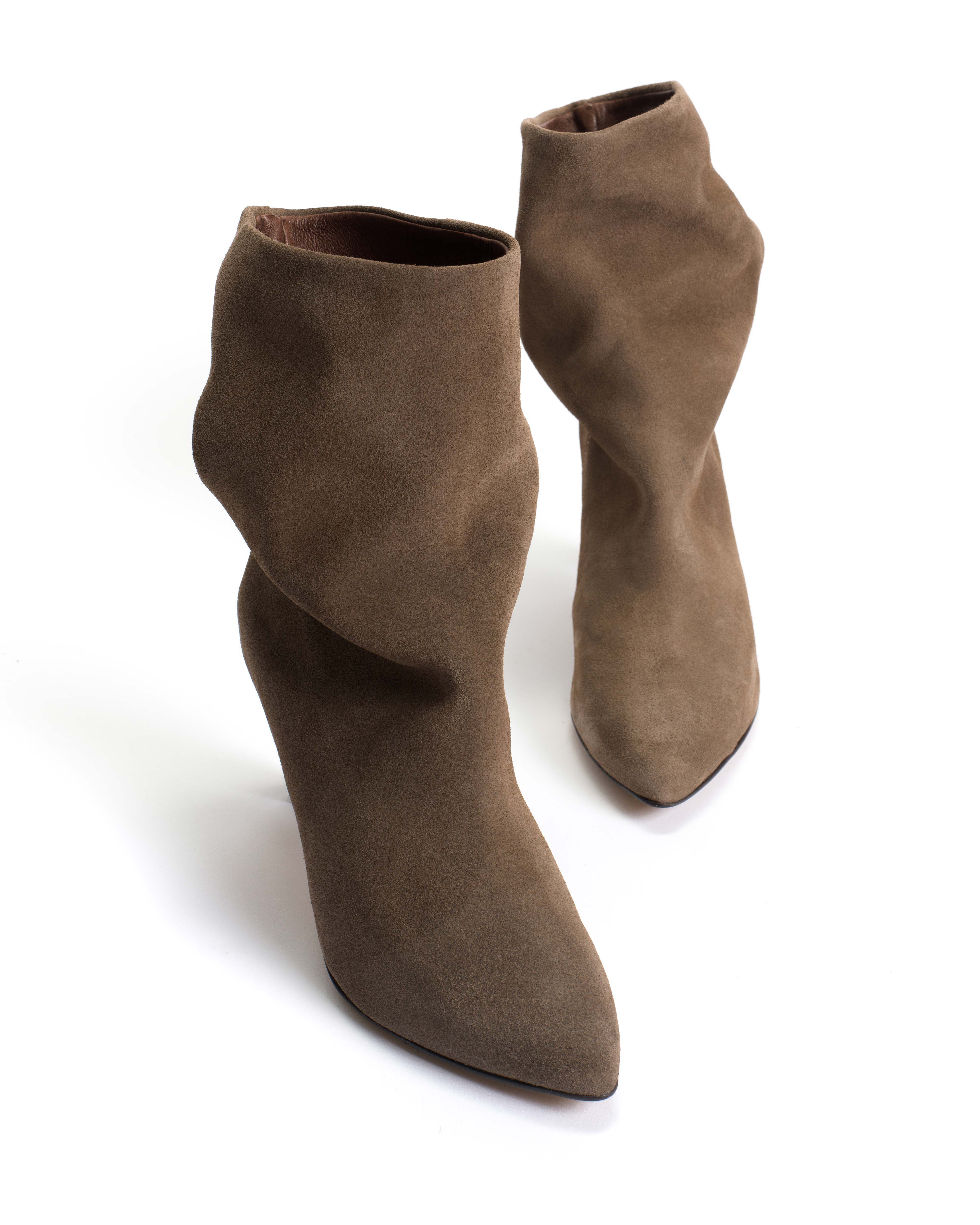 Vully 75 stiletto Calf suede Dark taupe - Image 5