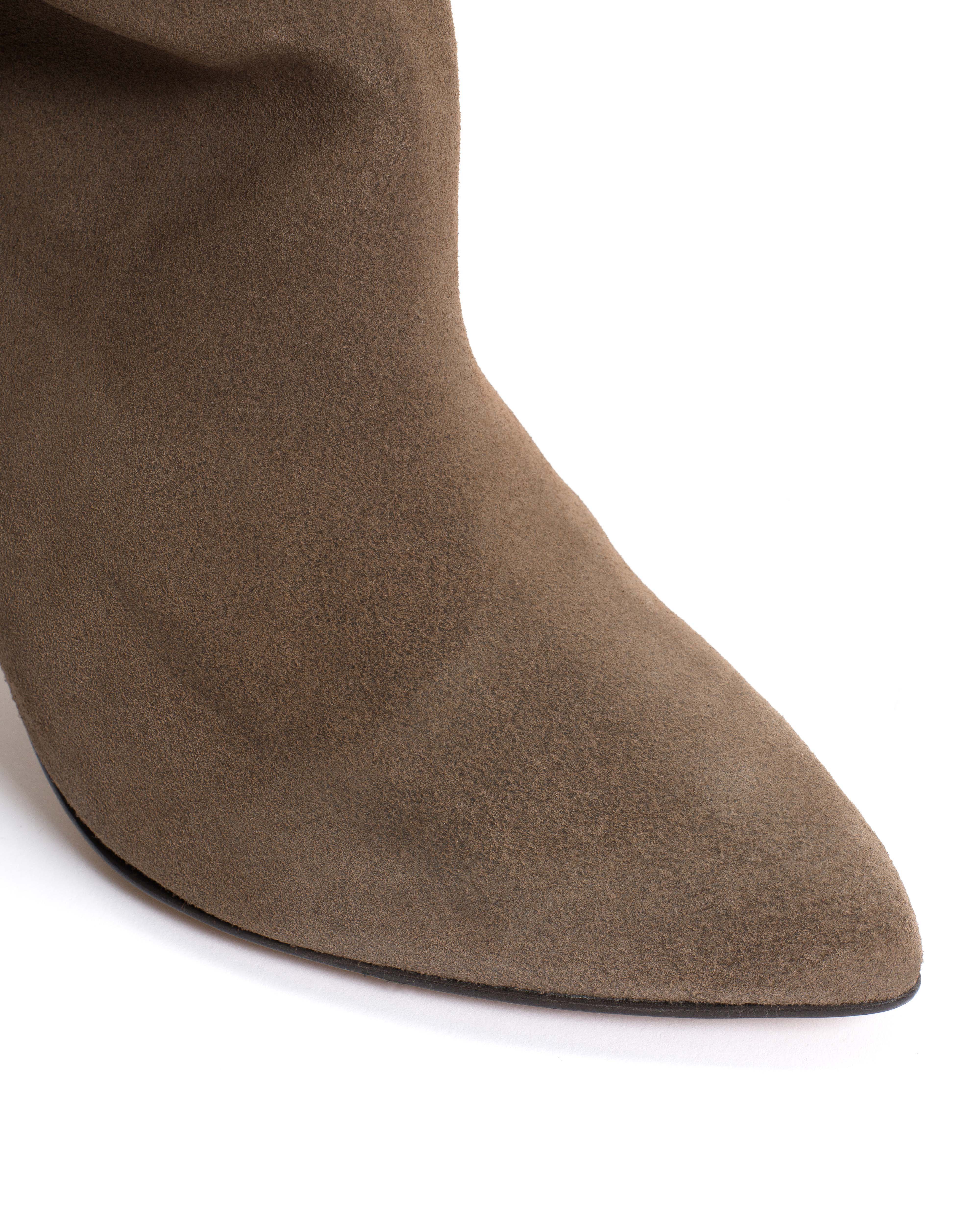 Vully 75 stiletto Calf suede Dark taupe - Image 6